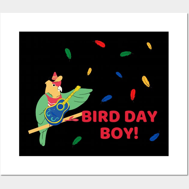 Parrot bird owners and lovers - Bird day boy (for birthday boys) Wall Art by apparel.tolove@gmail.com